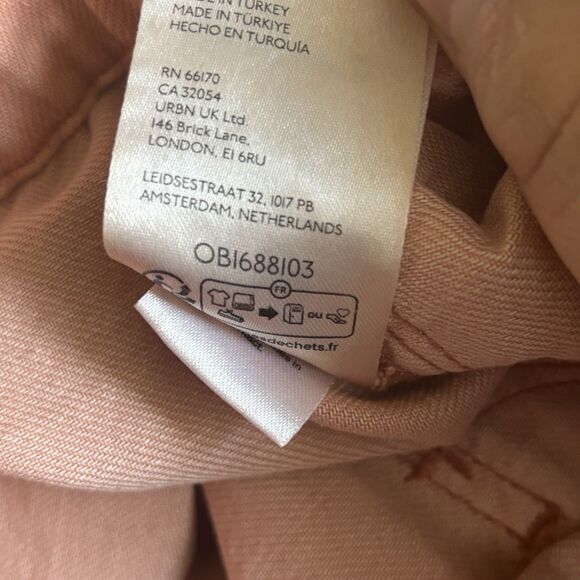 Pilcro Women Wide Leg Pants Size Large Peach Paperbag Boho Hippie Comfort Casual - Picture 11 of 12